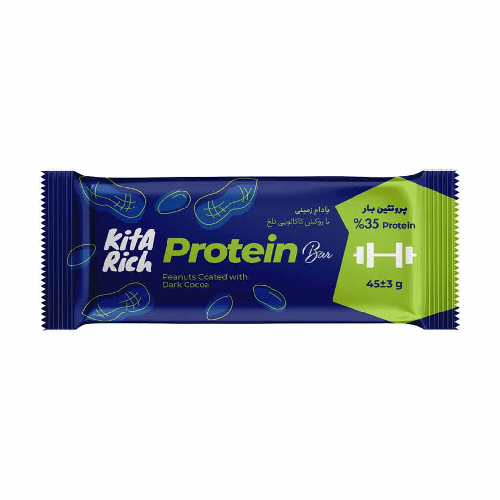 Protein-Bar-Kita-Rich-dark-cocoa پروتئین بار طعم پسته - Image 1